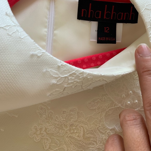 NWOT Nha Khanh Ivory Aila Dress Size 12 - Picture 7 of 8